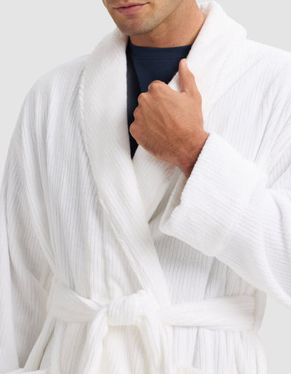 Cozy Earth Ribbed Terry Bath Robe