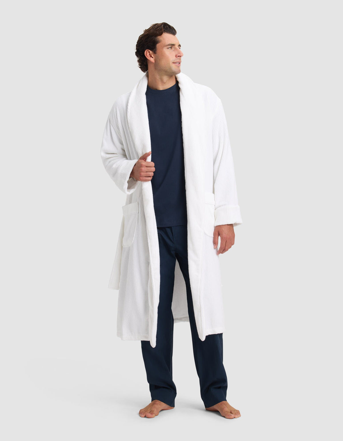 Cozy Earth Ribbed Terry Bath Robe