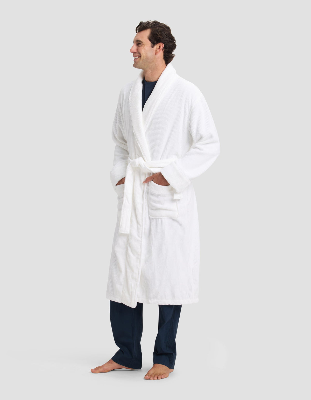Cozy Earth Ribbed Terry Bath Robe