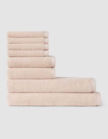 Cozy Earth Ribbed Terry Bath Towel Set