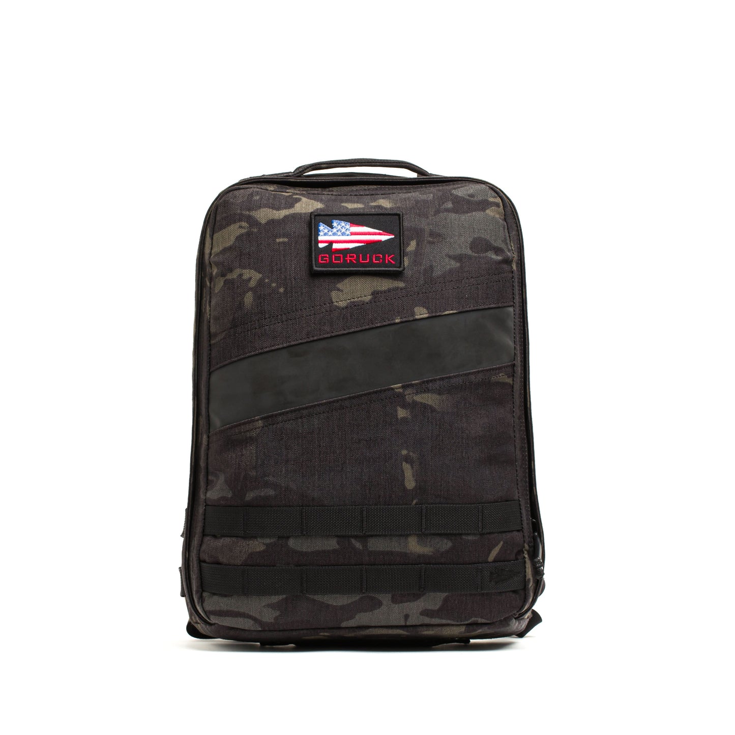 GORUCK Rucker 4.0 15L black multicam backpack with American flag patch for men