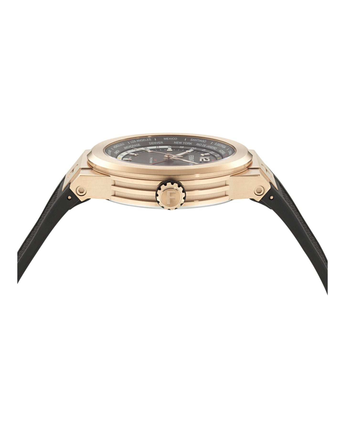 Ferragamo F-80 GMT Worldtime Silicone Watch