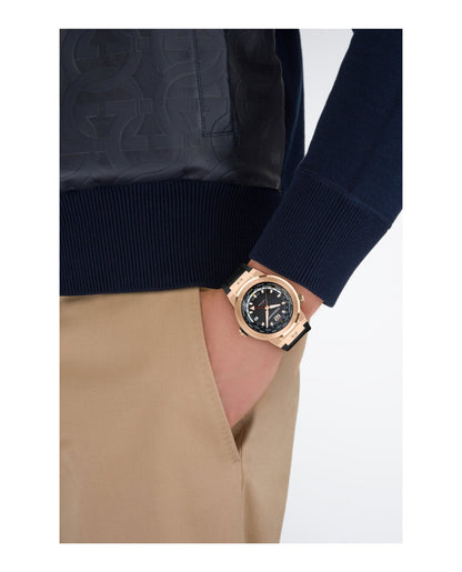 Ferragamo F-80 GMT Worldtime Silicone Watch