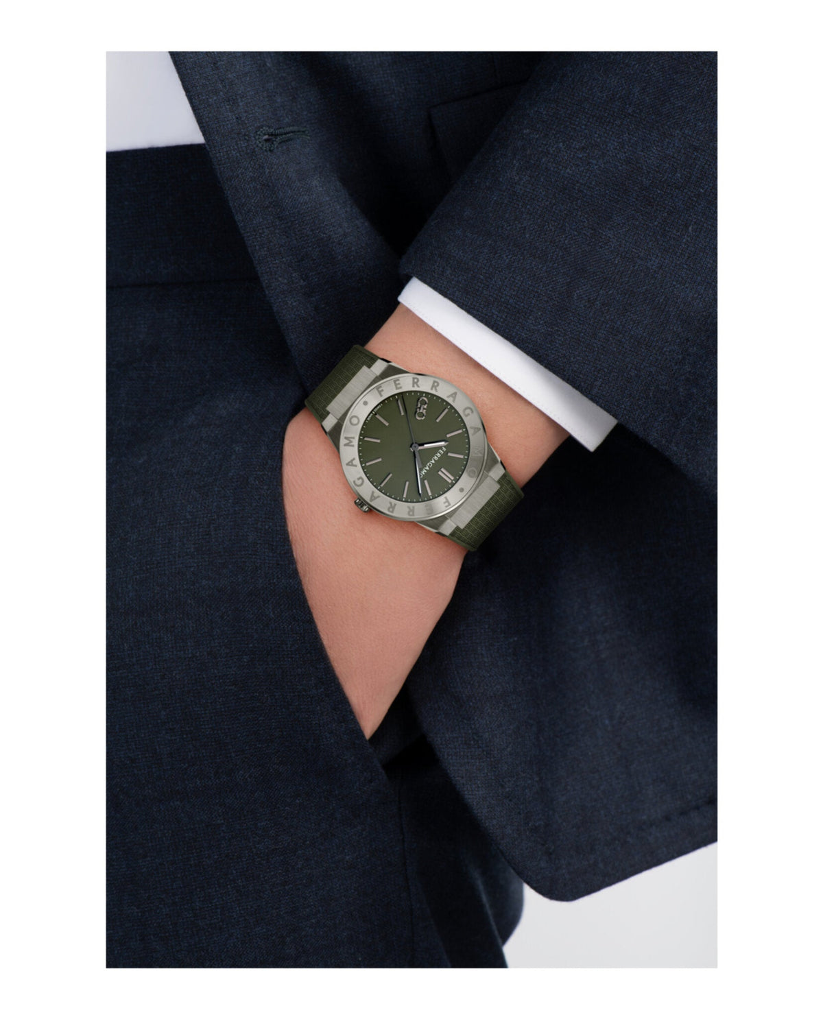 Ferragamo  Sapphire Logo Recycled PU Watch