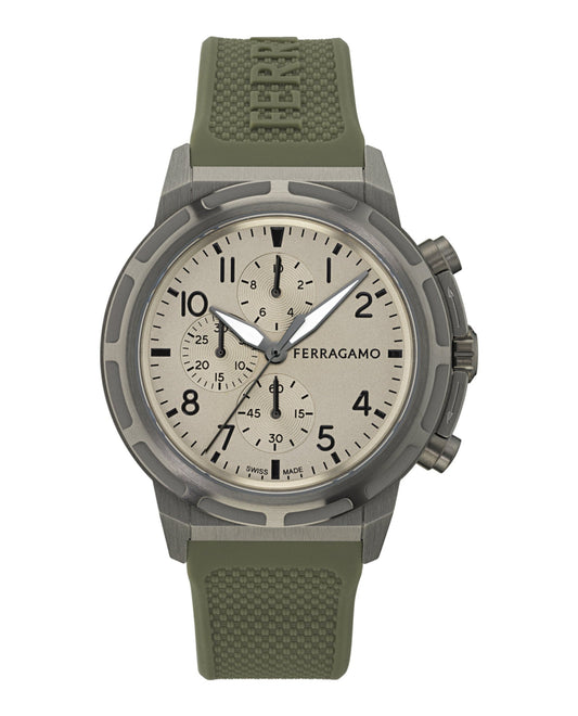 Ferragamo  Sport Chrono Silicone Watch