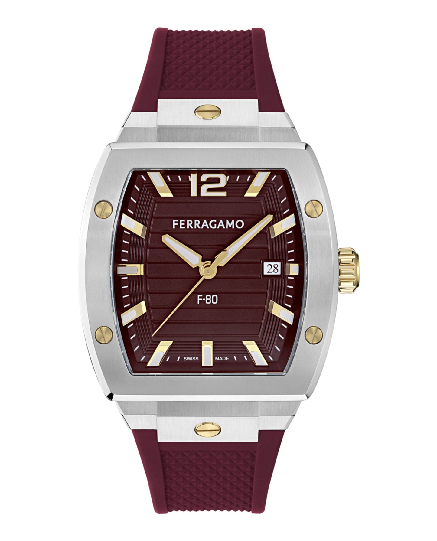 Ferragamo F-80 Tonneau Silicone Watch