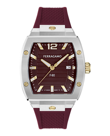 Ferragamo F-80 Tonneau Silicone Watch
