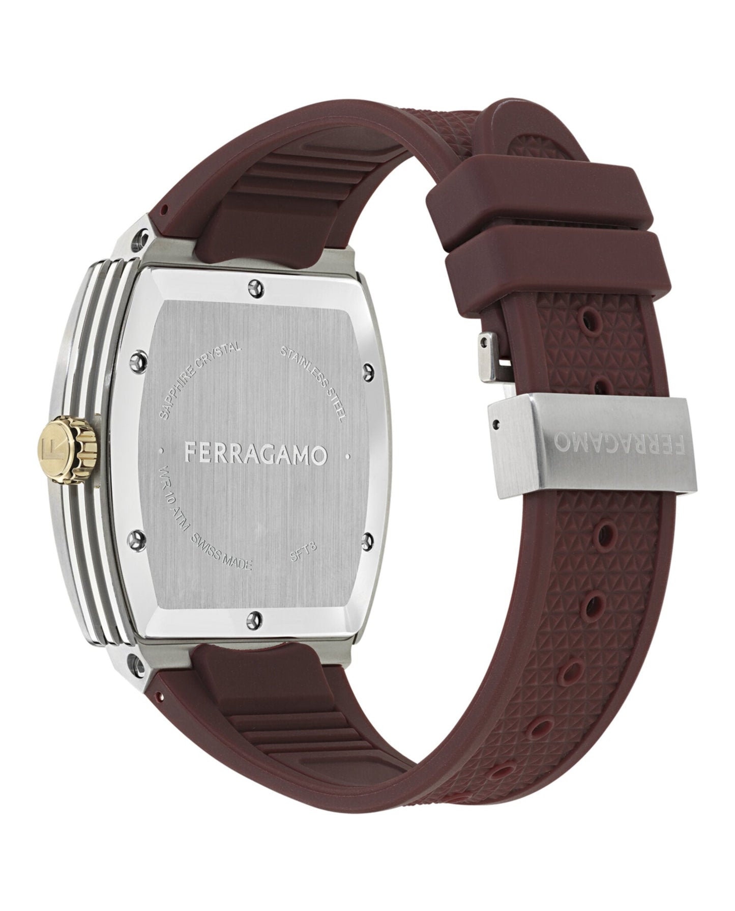 Ferragamo F-80 Tonneau Silicone Watch