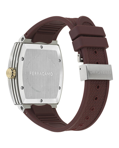 Ferragamo F-80 Tonneau Silicone Watch