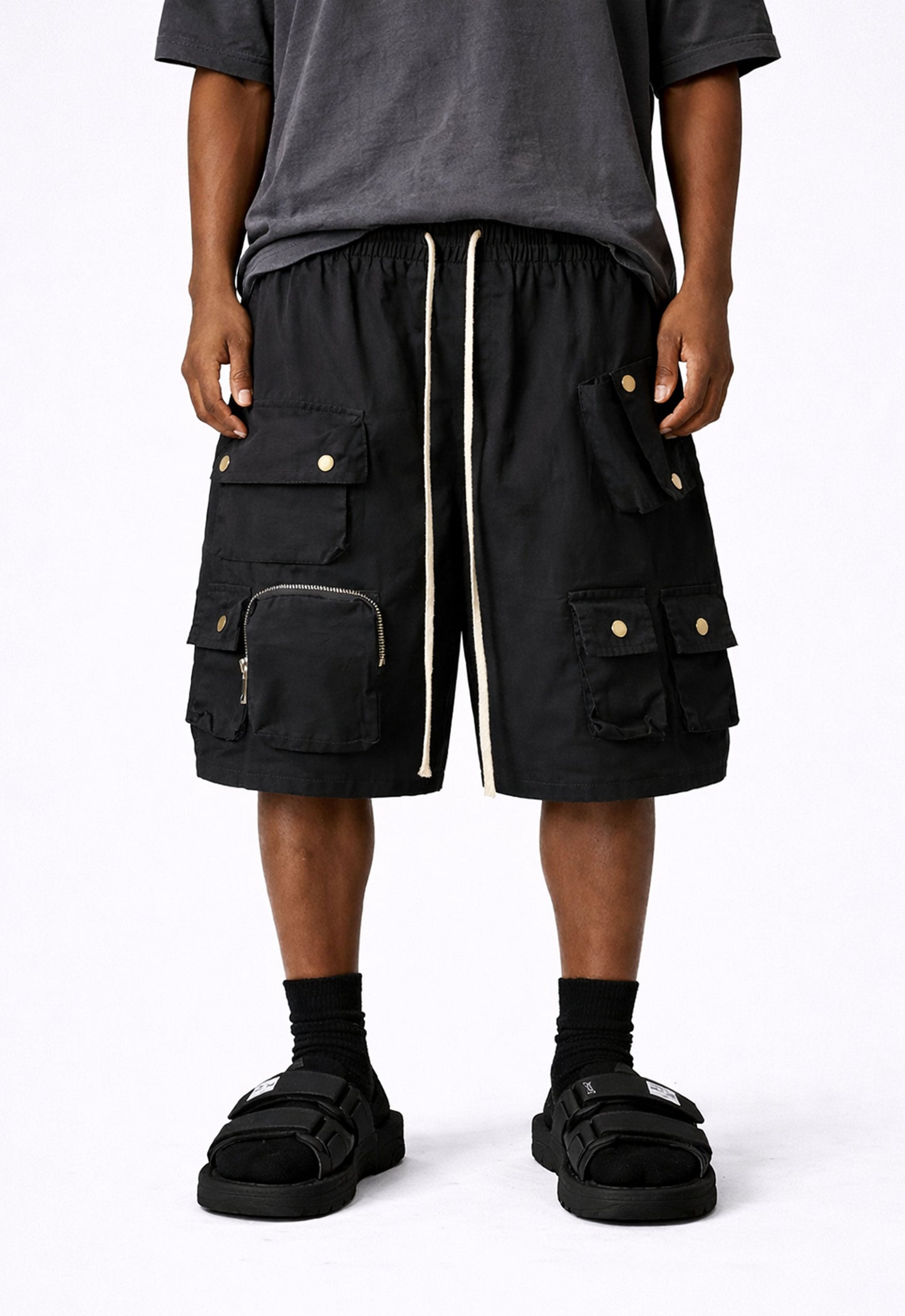 UNDEVELOPED Noir Multi Cargo Shorts