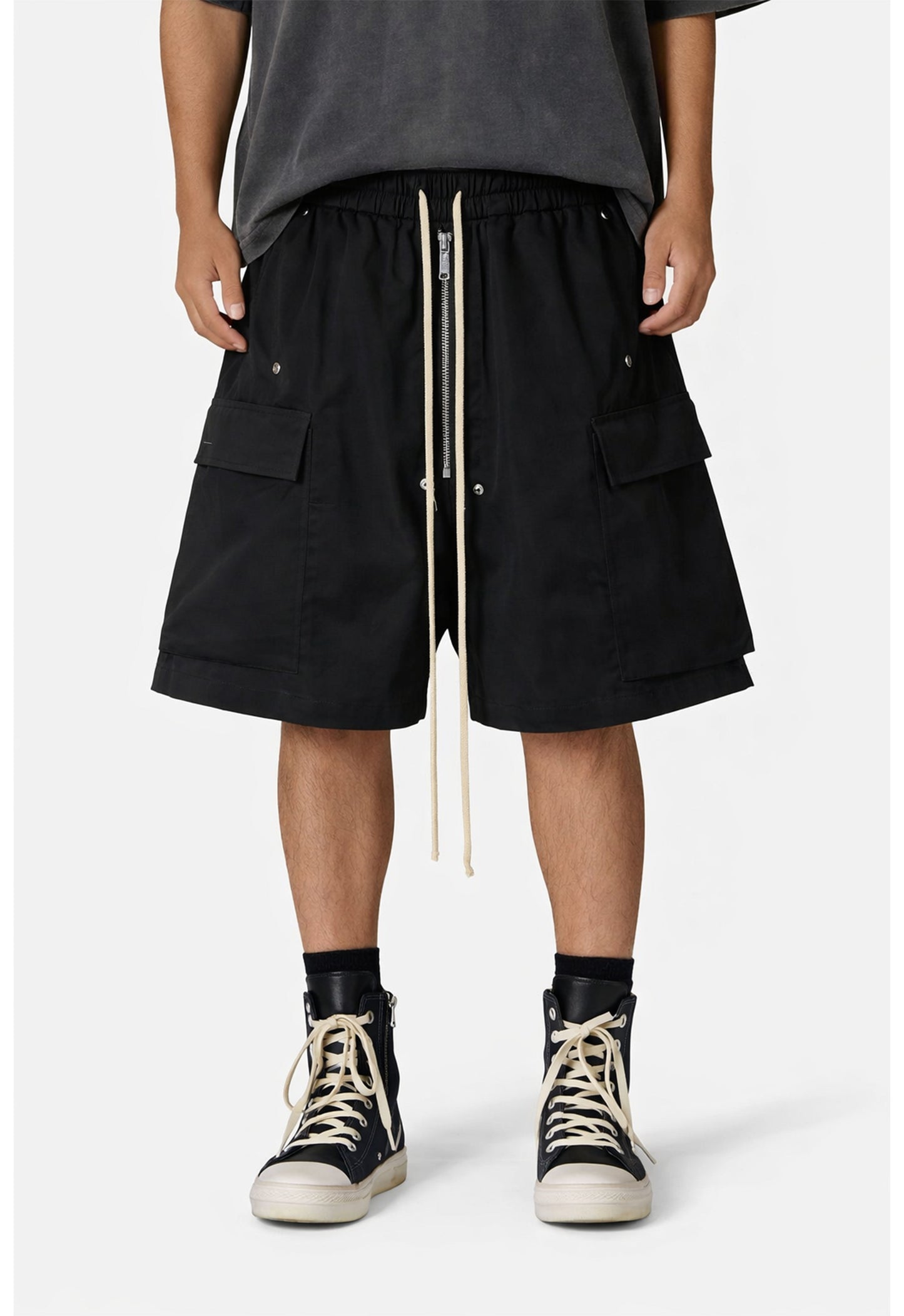 UNDEVELOPED Noir Drawstring Shorts