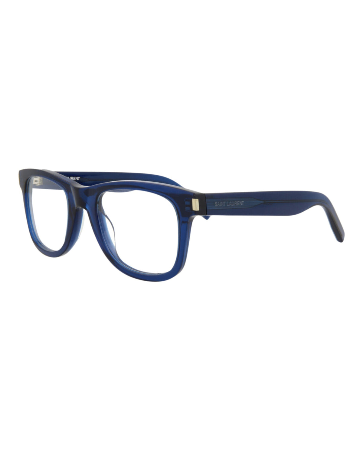 Saint Laurent Square-Frame Acetate Optical Frames 'Blue'