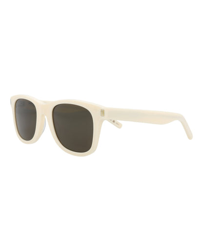 Saint Laurent Square-Frame Recycled Acetate Sunglasses 'Ivory/Grey'