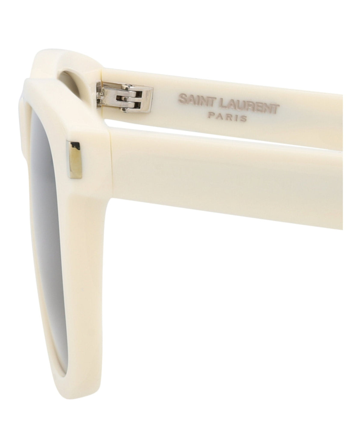 Saint Laurent Square-Frame Recycled Acetate Sunglasses 'Ivory/Grey'