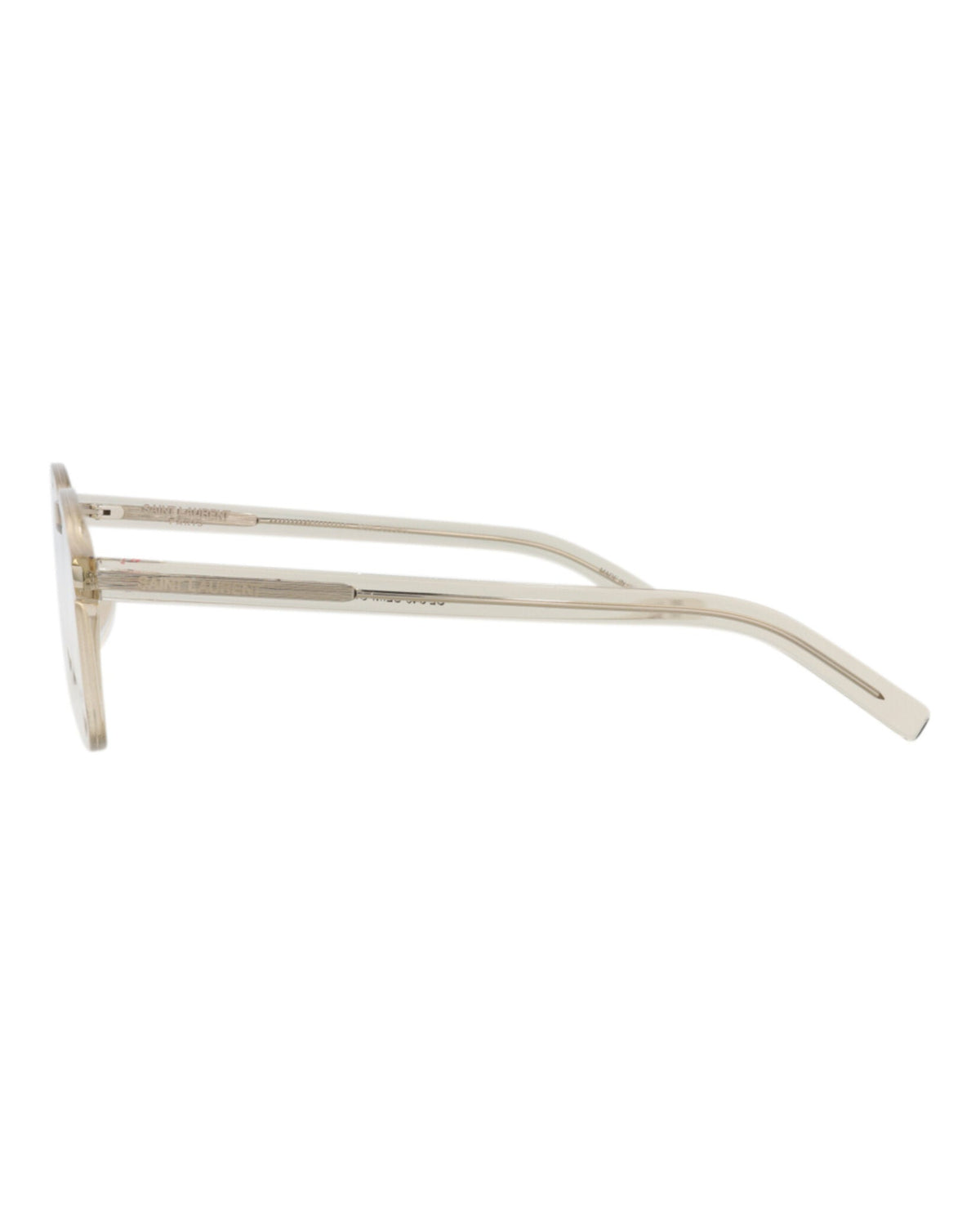 Saint Laurent Photochromic Round-Frame Acetate Optical Frames 'Beige'