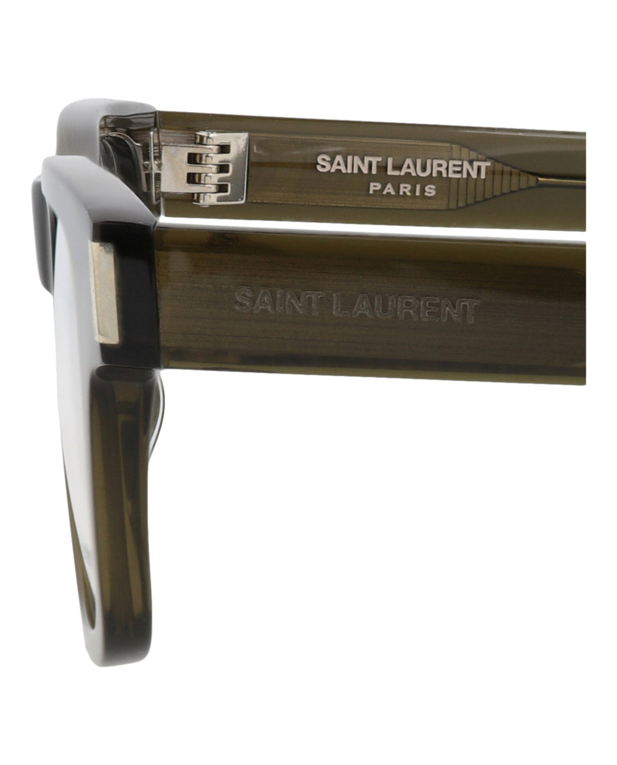 Saint Laurent Photochromic Square-Frame Acetate Optical Frames 'Olive'