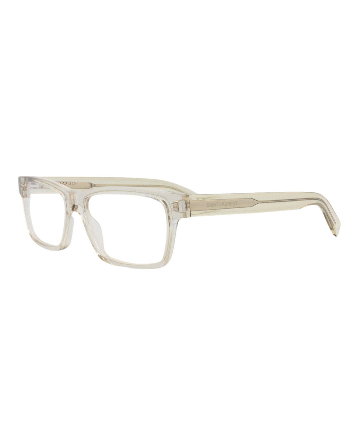 Saint Laurent Photochromic Square-Frame Recycled Acetate Optical Frames 'Beige'