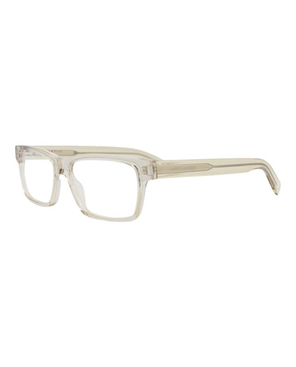 Saint Laurent Photochromic Square-Frame Recycled Acetate Optical Frames 'Beige'