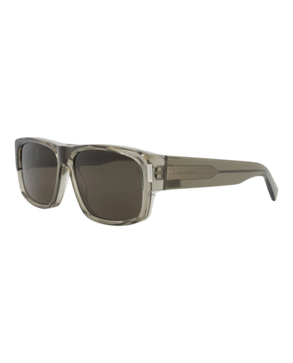 Saint Laurent Square-Frame Recycled Acetate Sunglasses 'Grey'