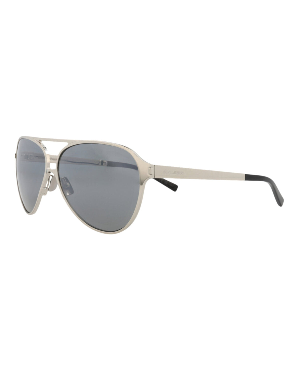 Saint Laurent Aviator-Frame Metal Sunglasses 'Grey/Silver'