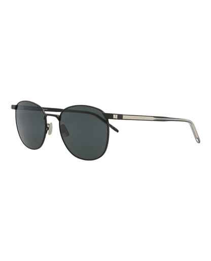 Saint Laurent Round-Frame Metal Sunglasses 'Slate'
