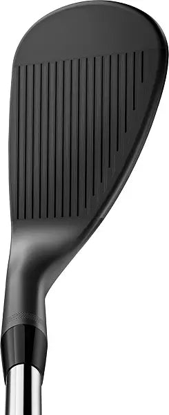 Black golf wedge club head with grooves, men's lifestyle and grooming marketplace