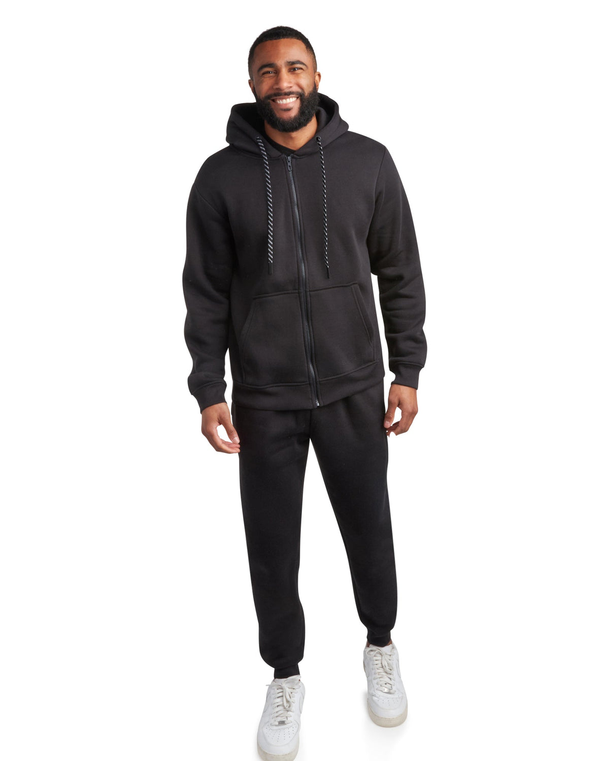Spyder Fleece Full Zip Jogger Set - Black