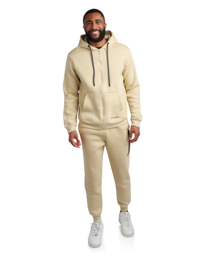 Spyder Fleece Full Zip Jogger Set - Cloud