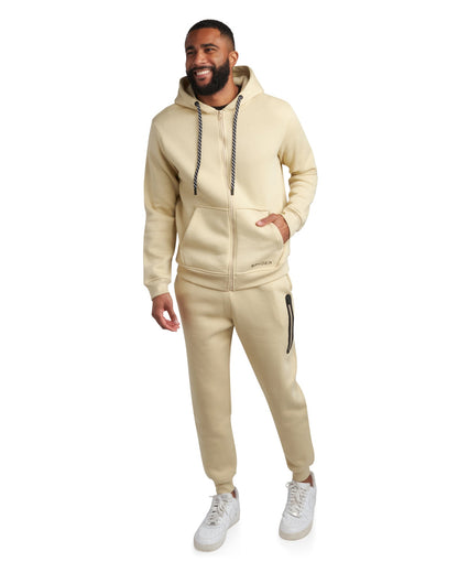 Spyder Fleece Full Zip Jogger Set - Cloud