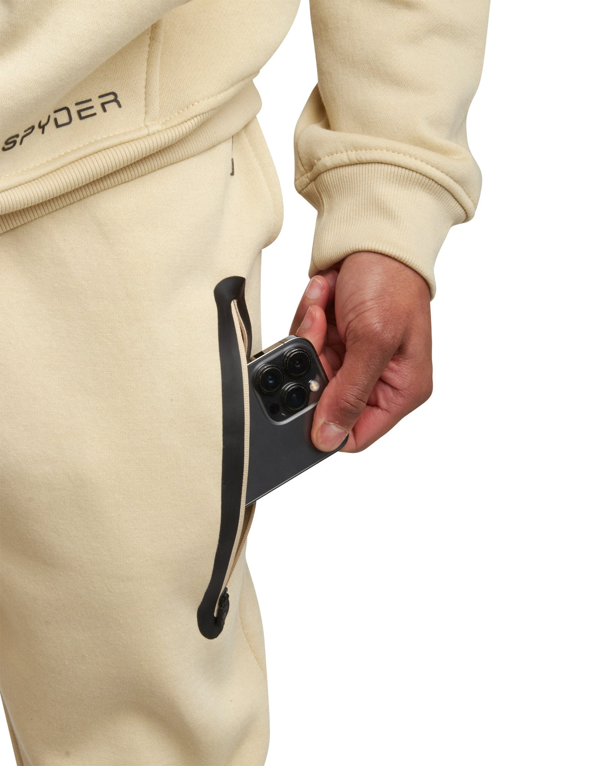 Spyder Fleece Full Zip Jogger Set - Cloud