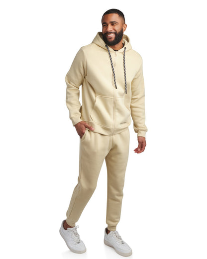 Spyder Fleece Full Zip Jogger Set - Cloud