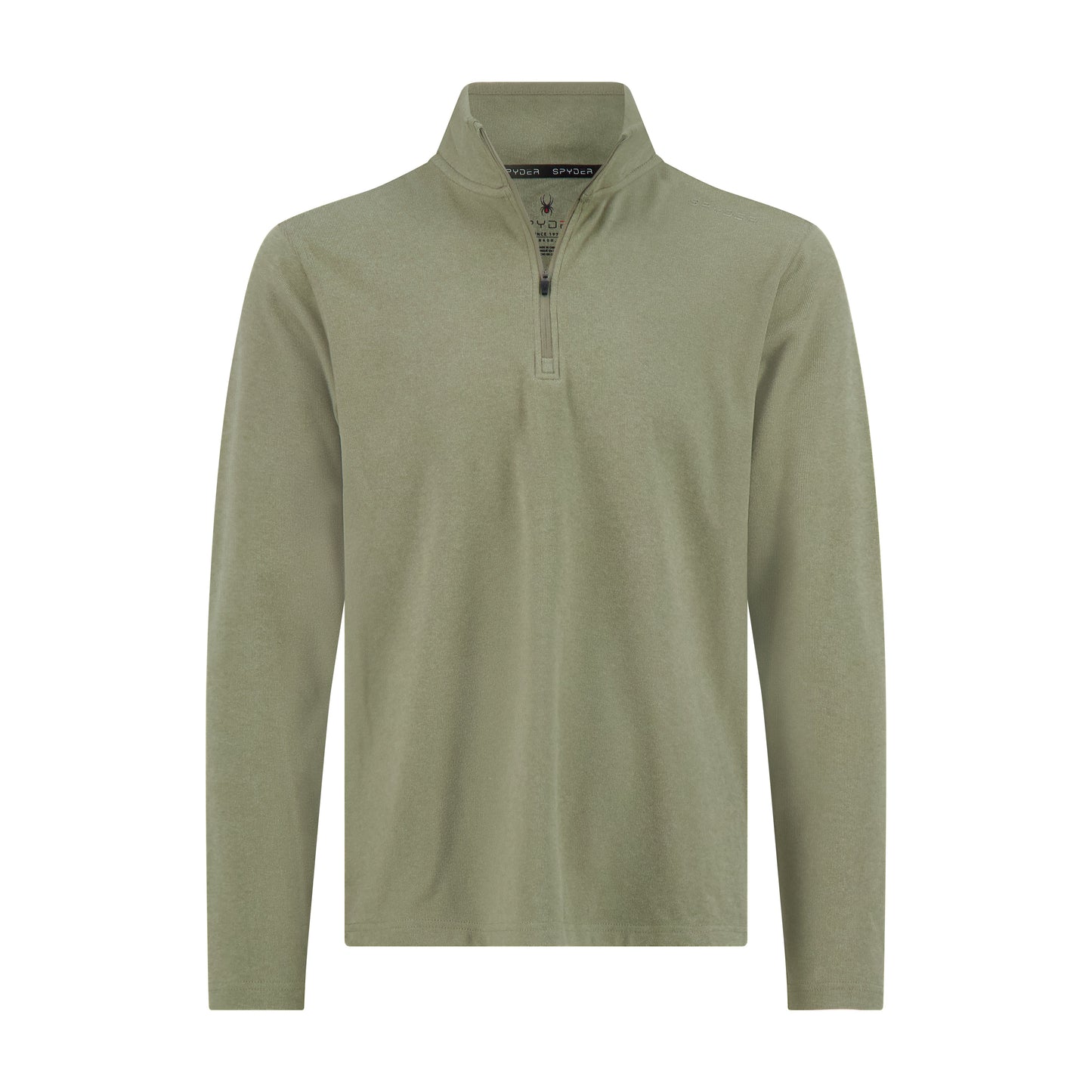 Spyder Brushed Vertical Stripe Quarter Zip - Brown