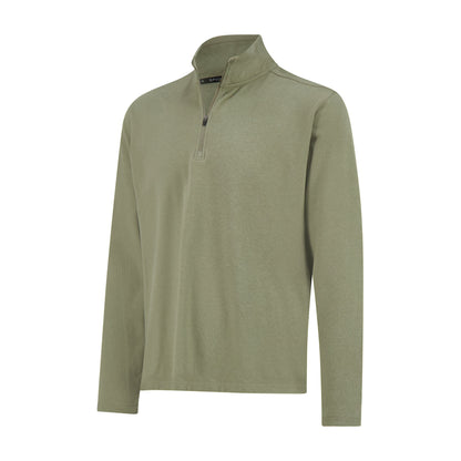 Spyder Brushed Vertical Stripe Quarter Zip - Brown