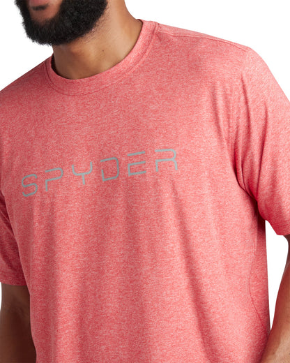 Size S Spyder Short Sleeve Wordmark Tee - Spyder Red