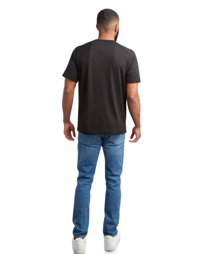 Size S Spyder Short Sleeve Henley - Black