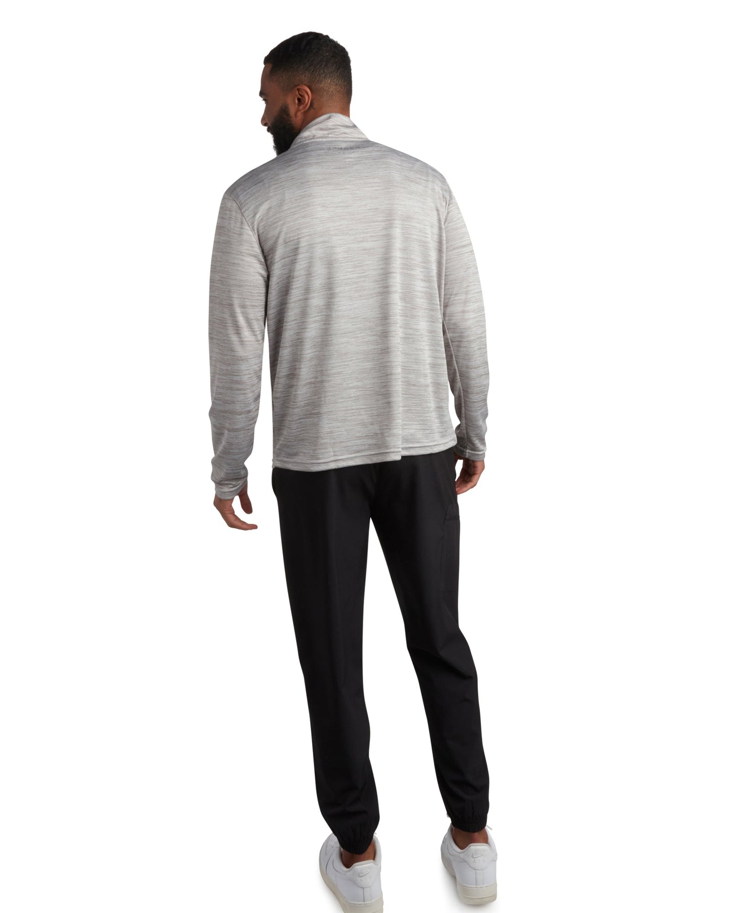Spyder Long Sleeve Honeycomb Quarter Zip - Heather Grey