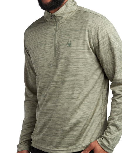 Spyder Long Sleeve Honeycomb Quarter Zip - Spruce Green