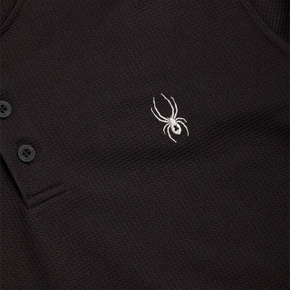 Size L Spyder Long Sleeve Thermal Henley - Black