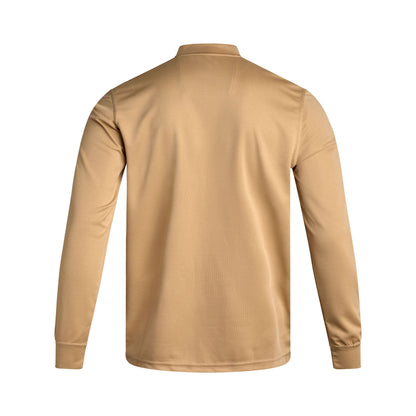 Size S Spyder Long Sleeve Thermal Henley - Sand