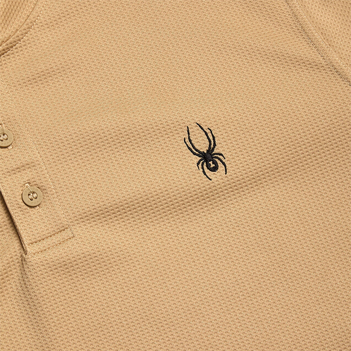 Size S Spyder Long Sleeve Thermal Henley - Sand