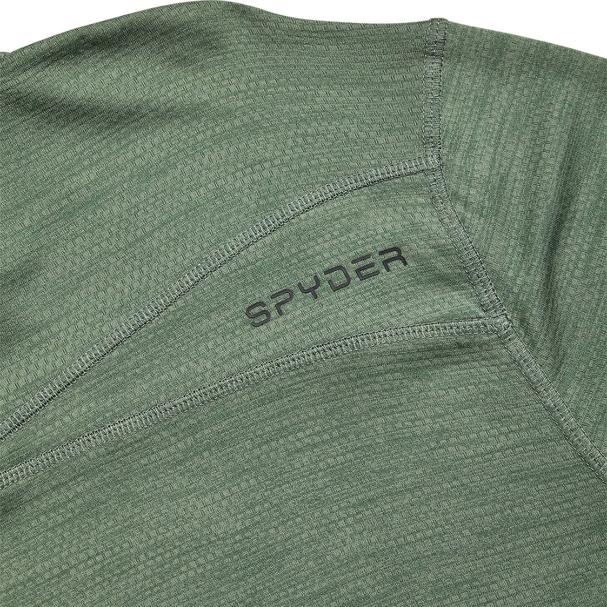Size M Spyder Knit Half Zip - Spruce Green