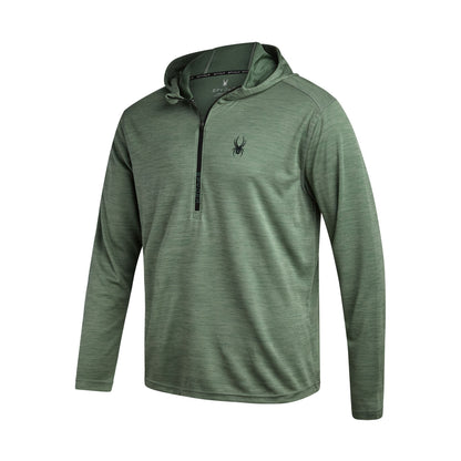 Size M Spyder Knit Half Zip - Spruce Green