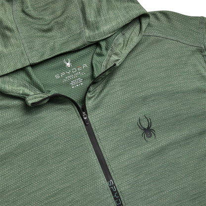 Size M Spyder Knit Half Zip - Spruce Green