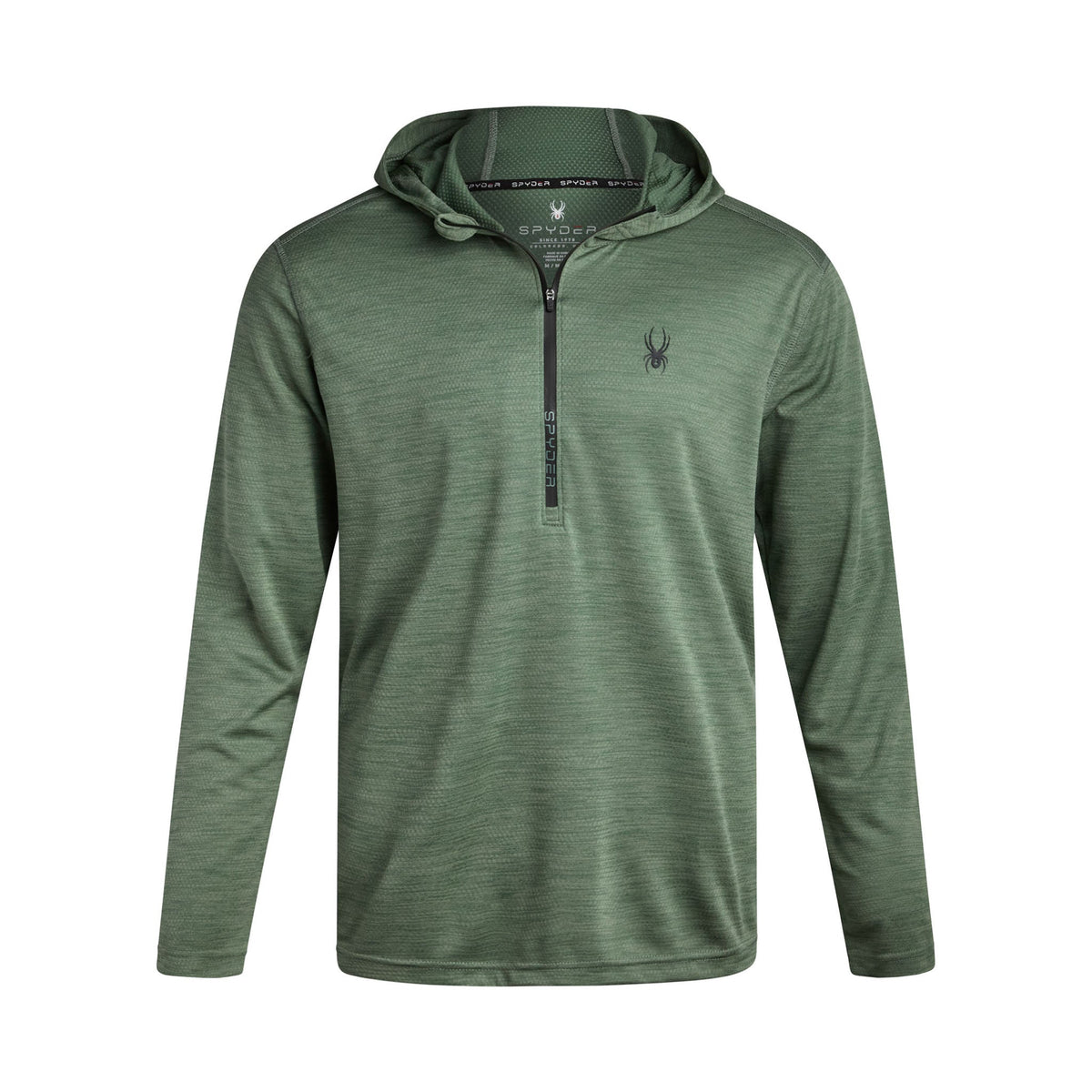 Size M Spyder Knit Half Zip - Spruce Green