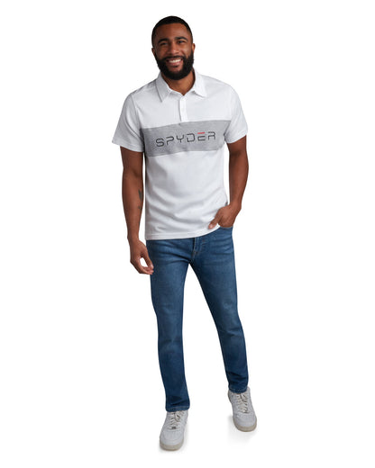 Spyder Short Sleeve Interlock Color Block Polo