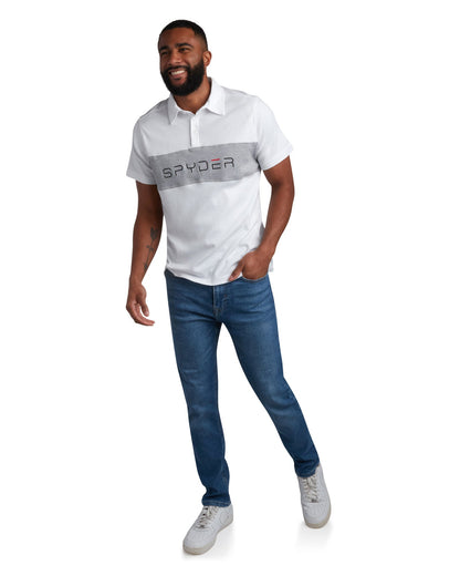 Spyder Short Sleeve Interlock Color Block Polo