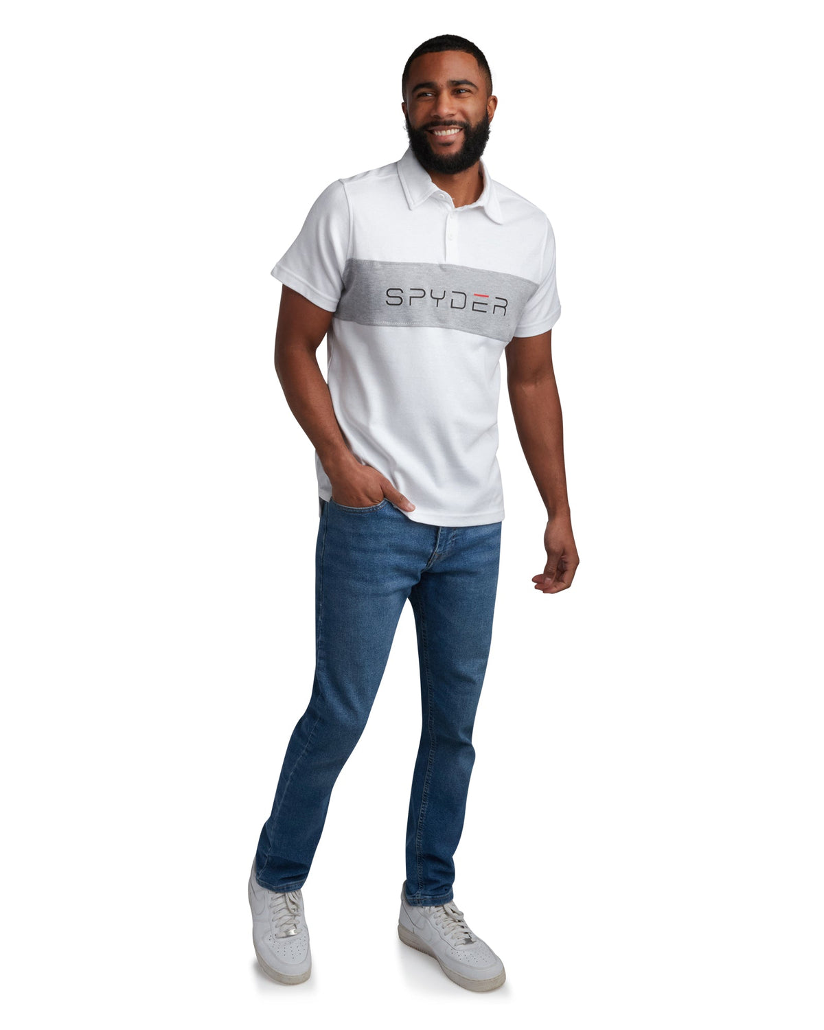 Spyder Short Sleeve Interlock Color Block Polo