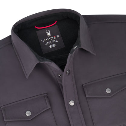 Size M Spyder Bonded Shirt Jacket - Gunmetal
