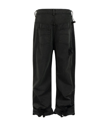 UNDEVELOPED Noir Destroyed Work Pants