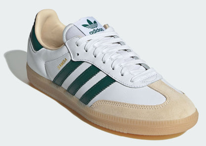 Size 9.5M Adidas Samba OG ‘Cloud White/Collegiate Green/Gum’